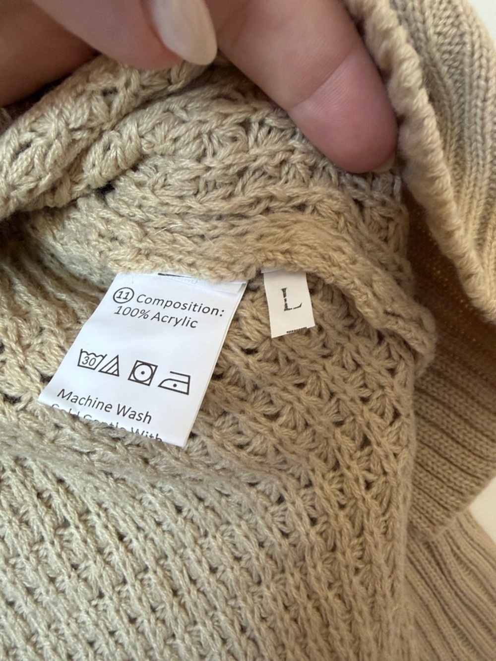 Women's Cream Knit Sweater - Picture 2 of 2
